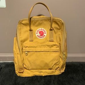 Yellow Fjallraven Kanken Backpack